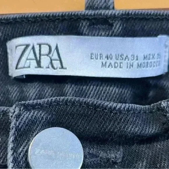 Zara Men’s Black Slim Jeans - Size 31 - Picture 5 of 9